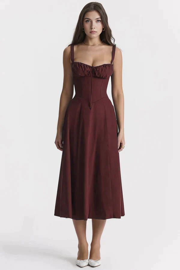 Midikleid Anna | mit Bustier-Oberteil aus Polyester