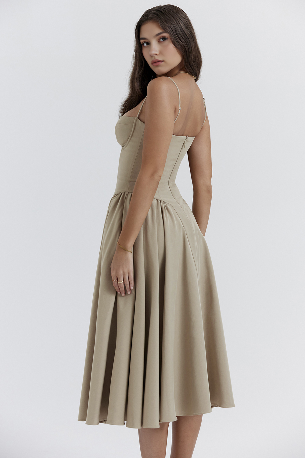 Midikleid Julia – mit Rüschen aus Polyester, romantischer Stil