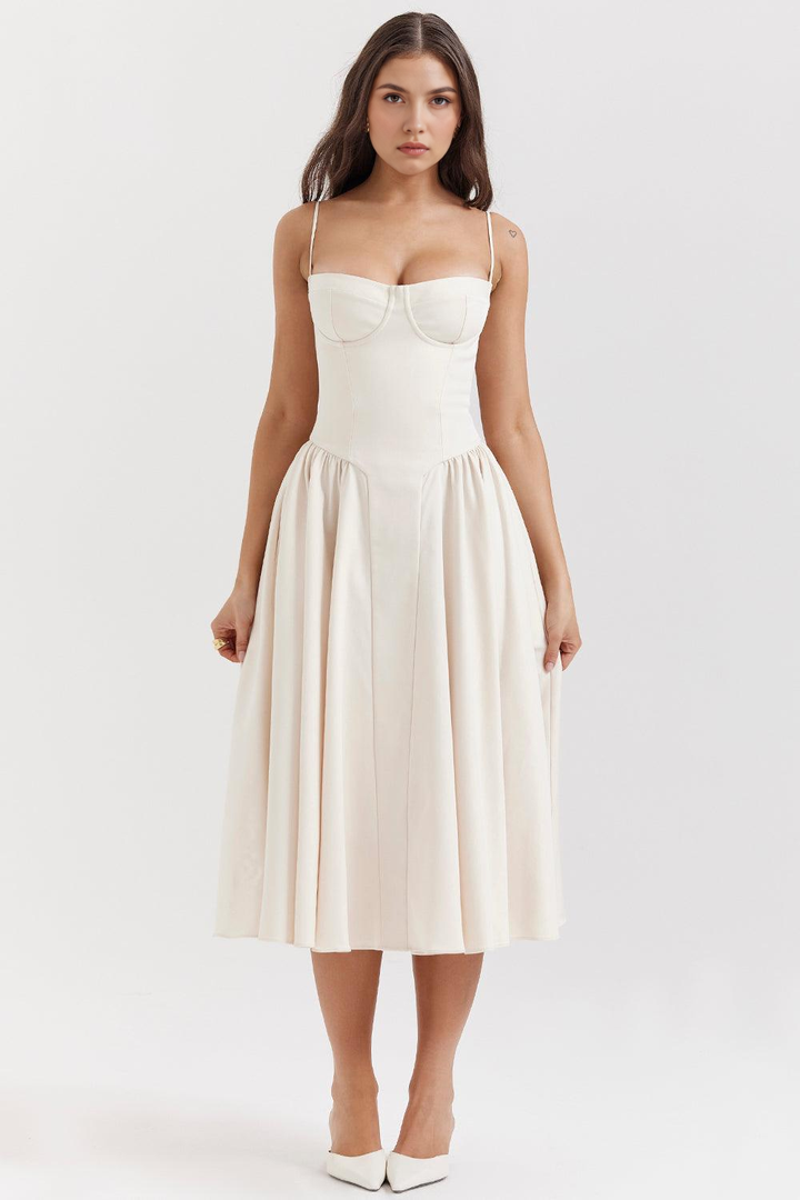 Midikleid Julia – mit Rüschen aus Polyester, romantischer Stil