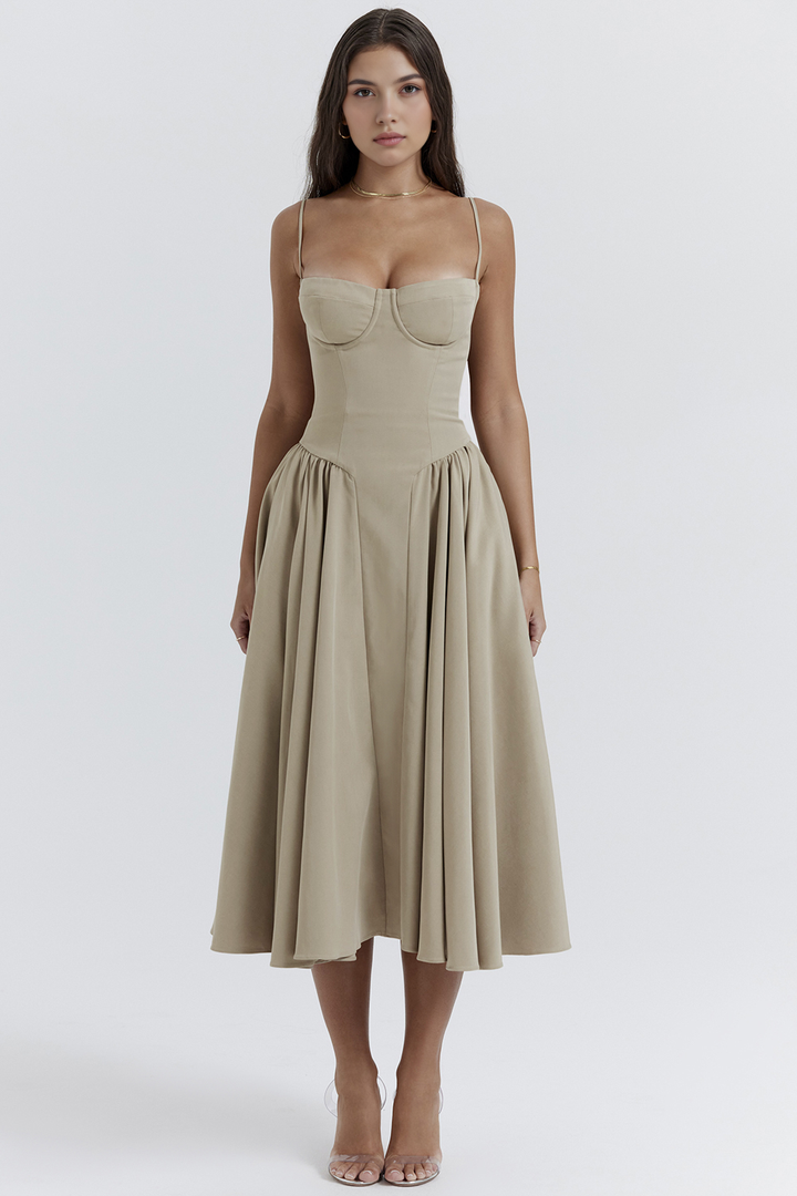 Midikleid Julia – mit Rüschen aus Polyester, romantischer Stil