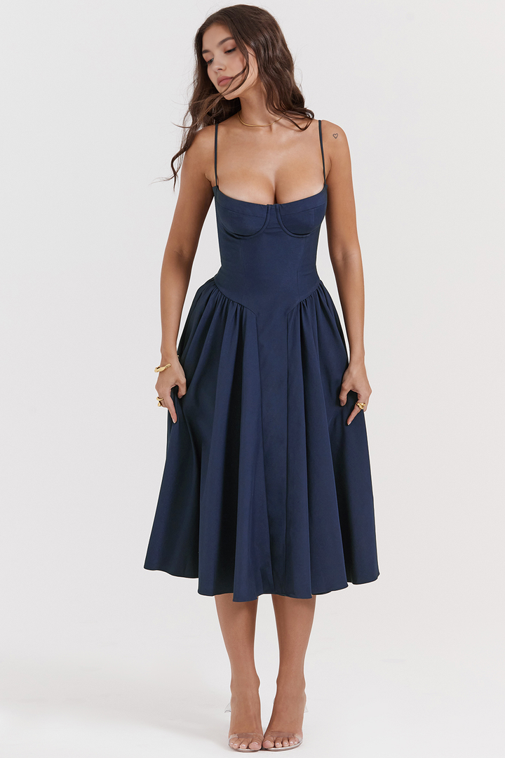 Midikleid Julia – mit Rüschen aus Polyester, romantischer Stil