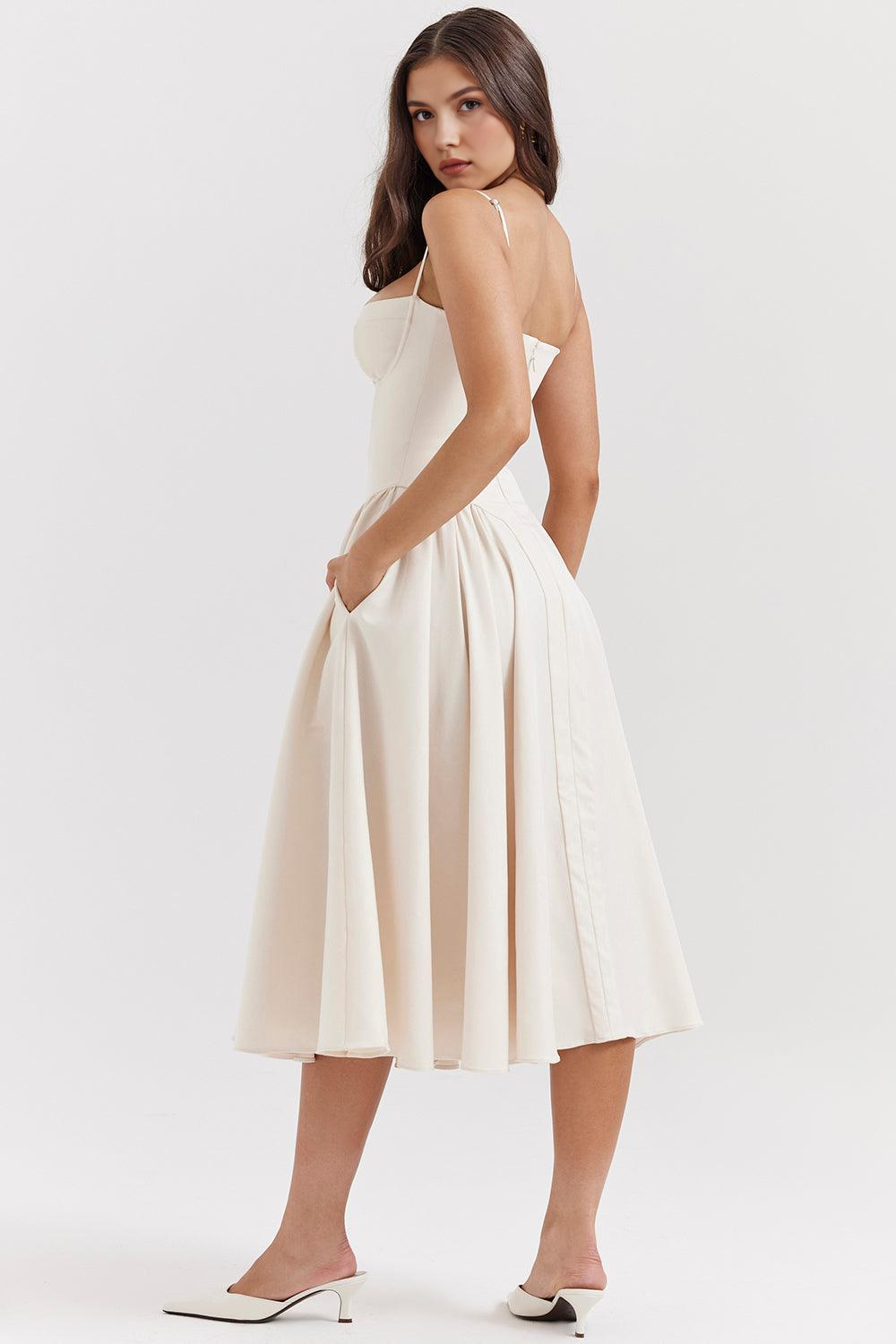 Midikleid Julia – mit Rüschen aus Polyester, romantischer Stil