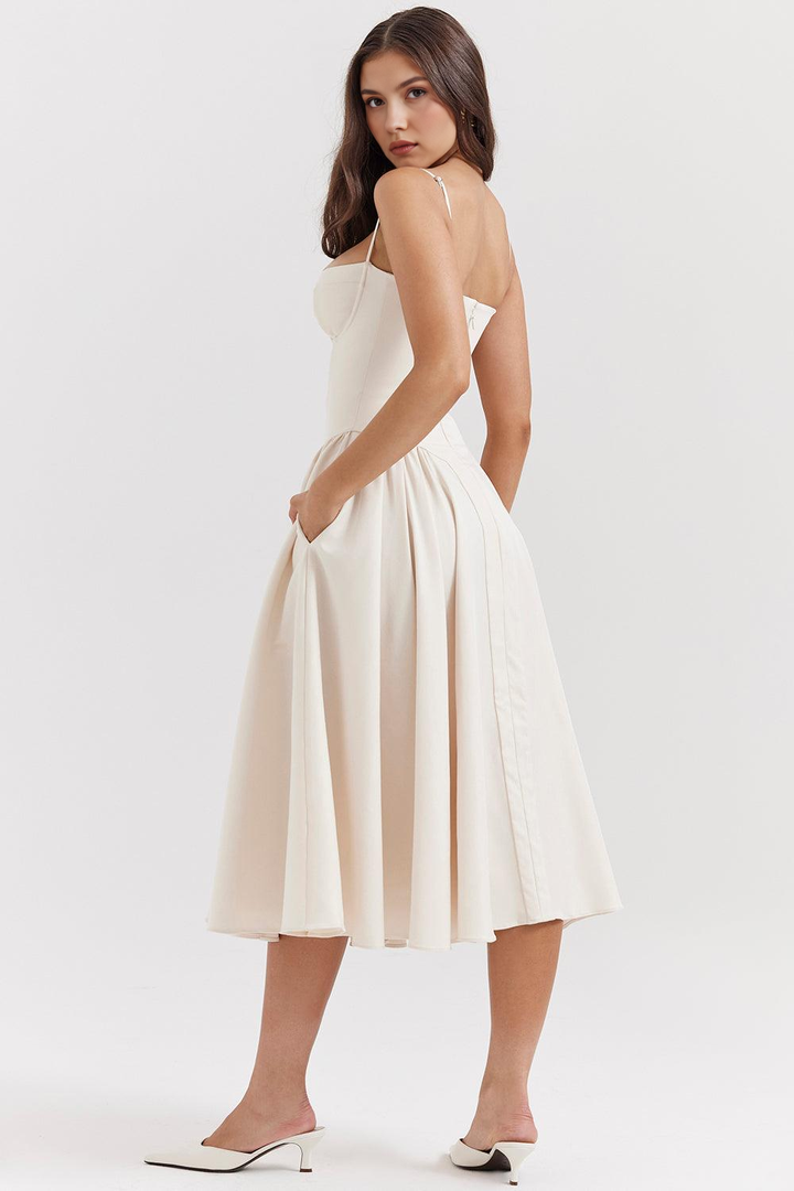 Midikleid Julia – mit Rüschen aus Polyester, romantischer Stil