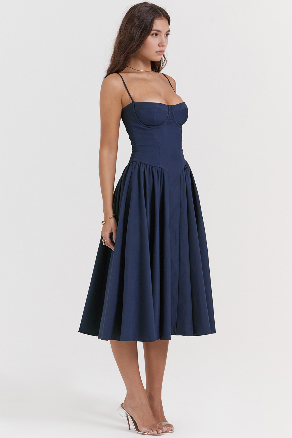Midikleid Julia – mit Rüschen aus Polyester, romantischer Stil