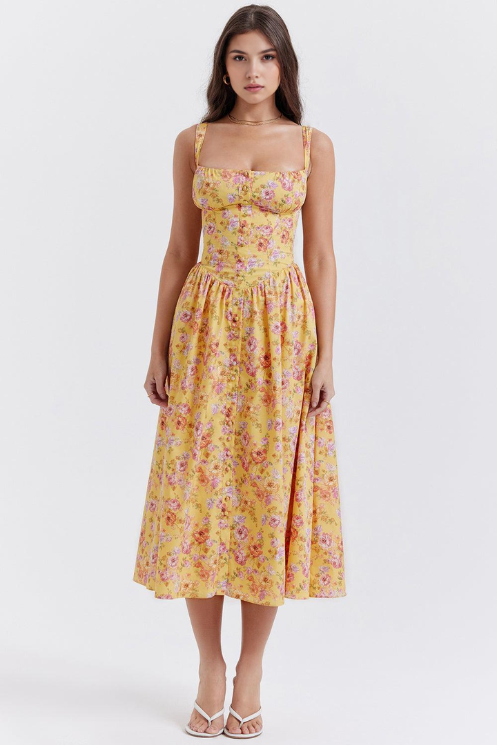 Midikleid Clara – aus Chiffon (Polyester), romantischer Stil