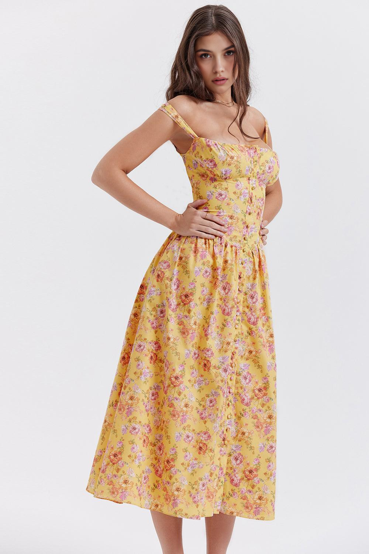 Midikleid Clara – aus Chiffon (Polyester), romantischer Stil