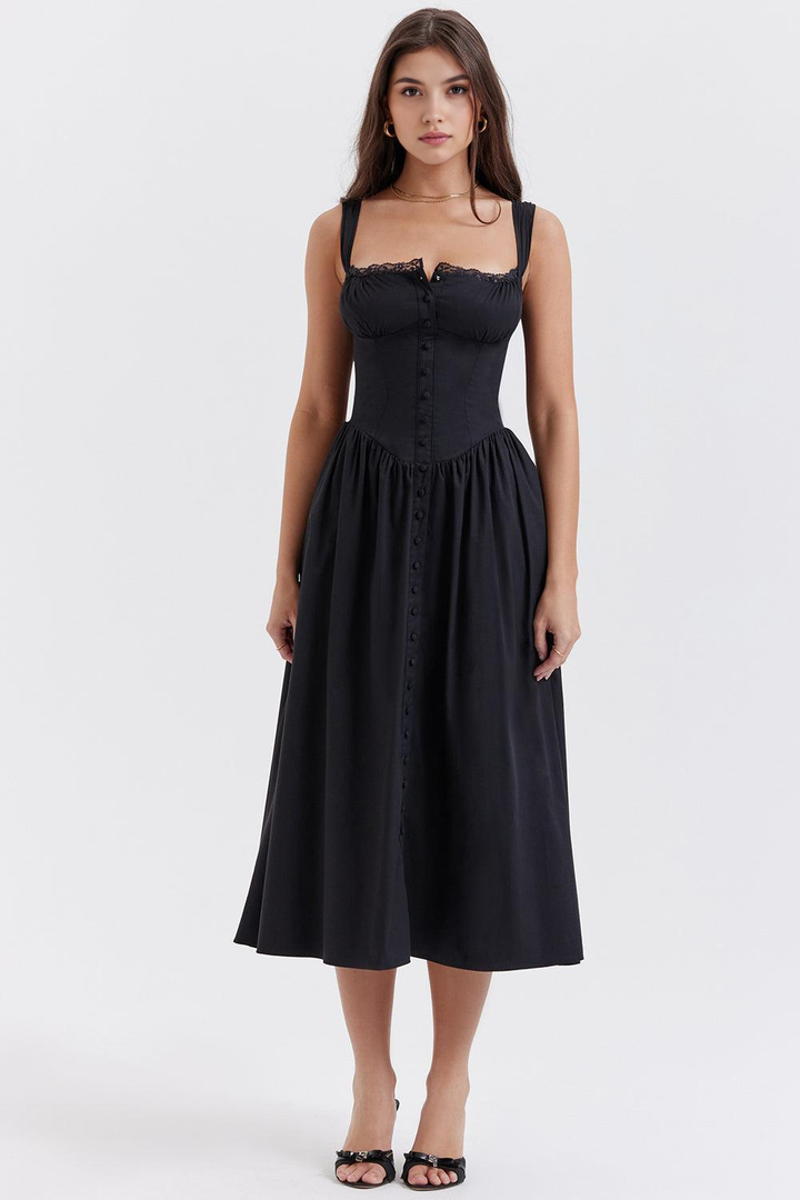 Midikleid Clara – aus Chiffon (Polyester), romantischer Stil