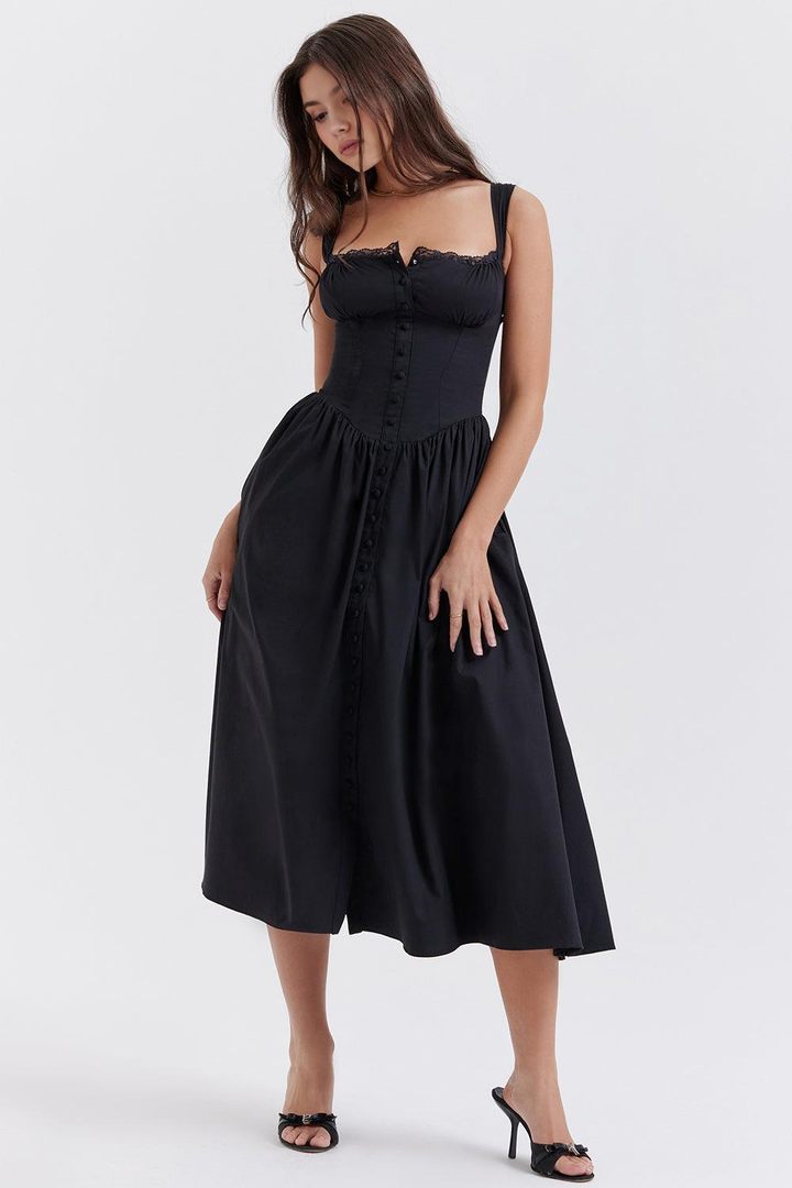 Midikleid Clara – aus Chiffon (Polyester), romantischer Stil
