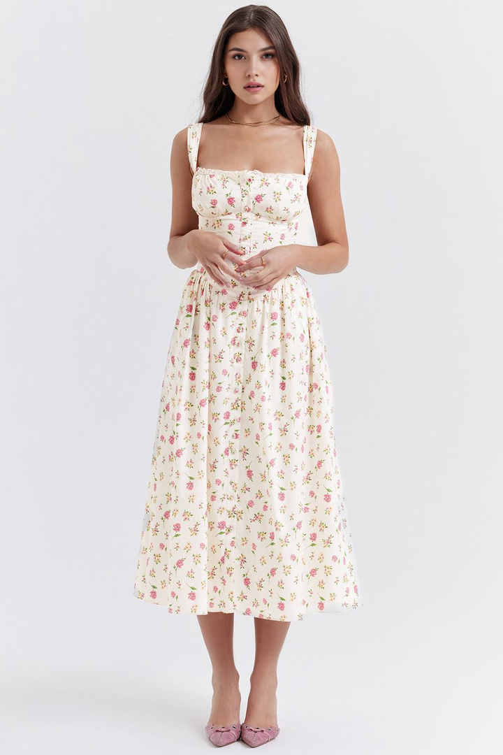 Midikleid Clara – aus Chiffon (Polyester), romantischer Stil