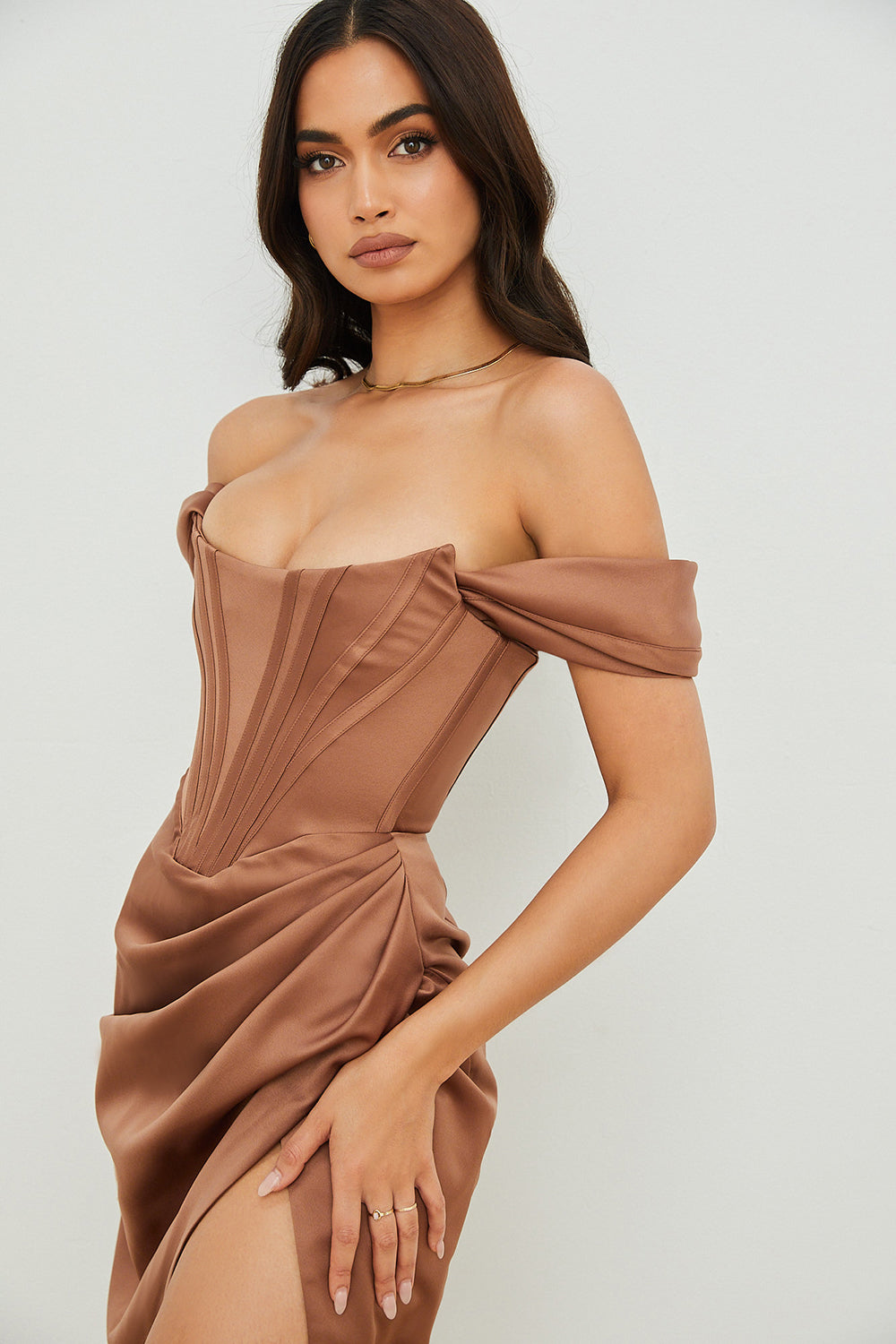Midikleid Johanna – romantisches Bustier aus Polyester