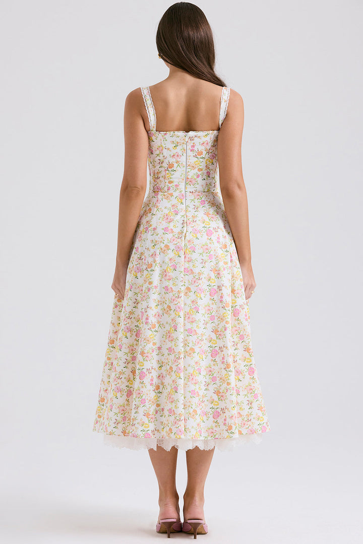 Midikleid Helena – mit Bustier und Spitze aus Polyester