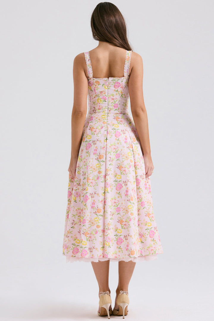 Midikleid Helena – mit Bustier und Spitze aus Polyester