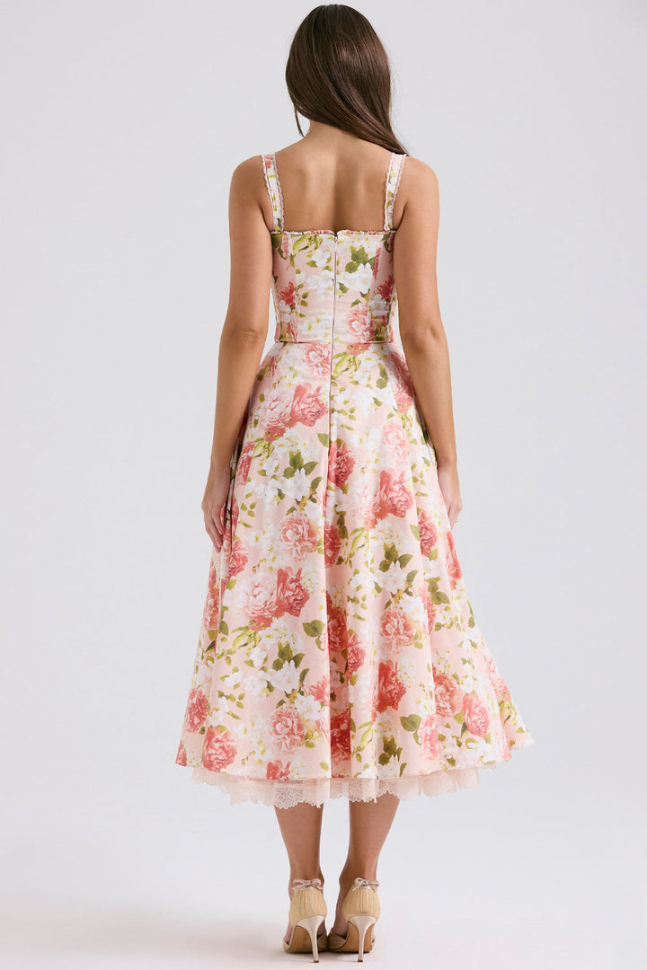 Midikleid Helena – mit Bustier und Spitze aus Polyester
