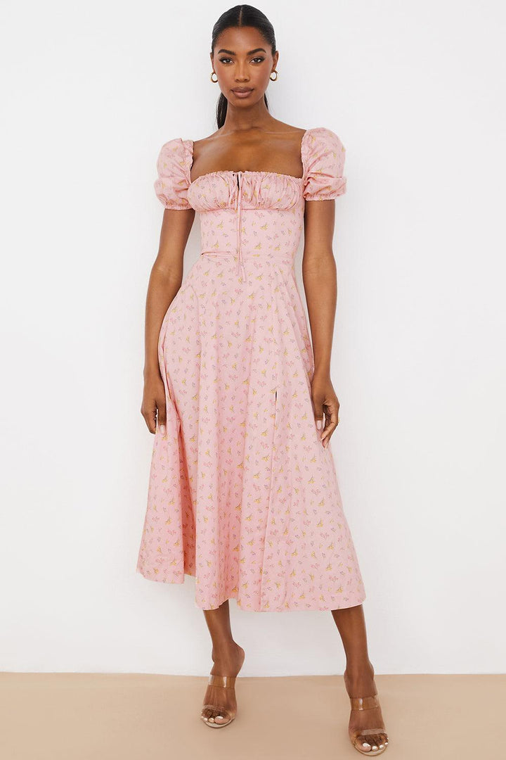 Midikleid Lina – mit Spitze aus Polyester, elegantes Design
