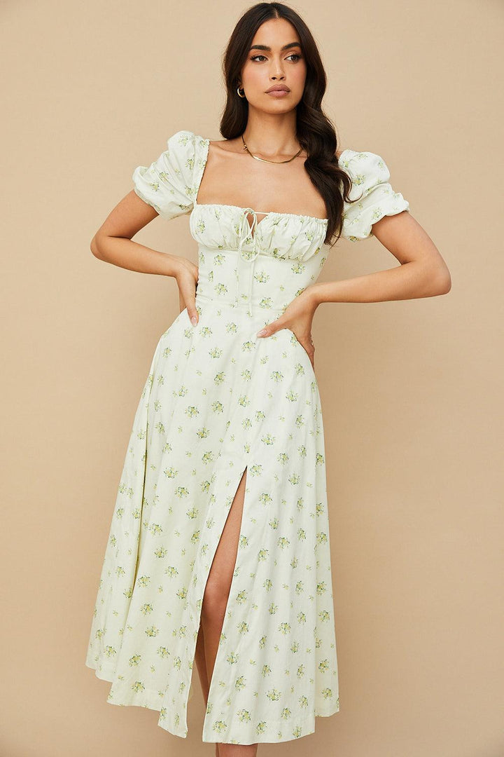 Midikleid Lina – mit Spitze aus Polyester, elegantes Design