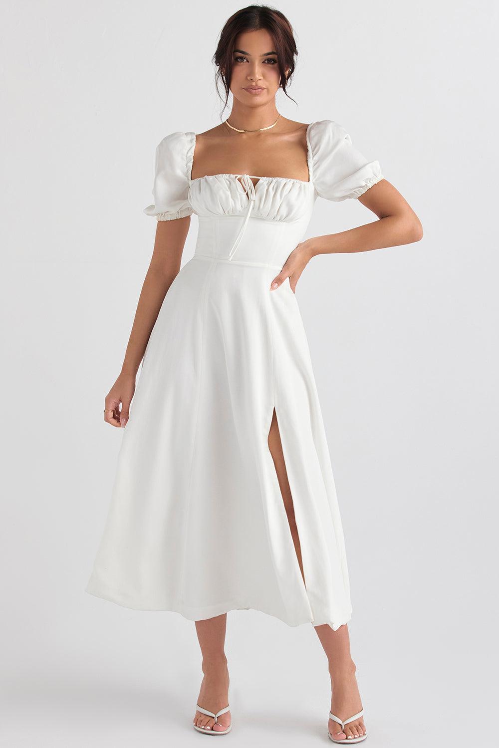 Midikleid Lina – mit Spitze aus Polyester, elegantes Design