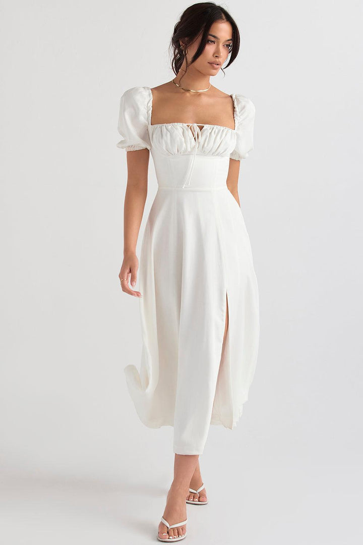 Midikleid Lina – mit Spitze aus Polyester, elegantes Design